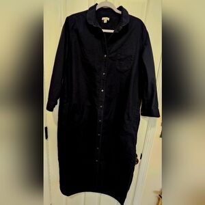GAP “Designed & Crafted” Shirt Dress – Size Large – Black (Y2K-Inspired)